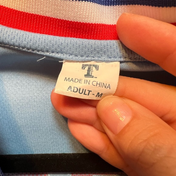 MLB Texas Rangers Blue Jersey Fox Southwest #5 Napoli Sz M - Picture 3 of 5